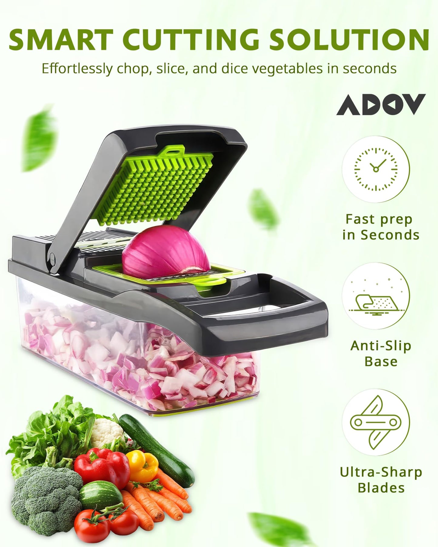 14-in-1 Mandoline Slicer & Vegetable Chopper  Multifunctional Food Cutter & Grater