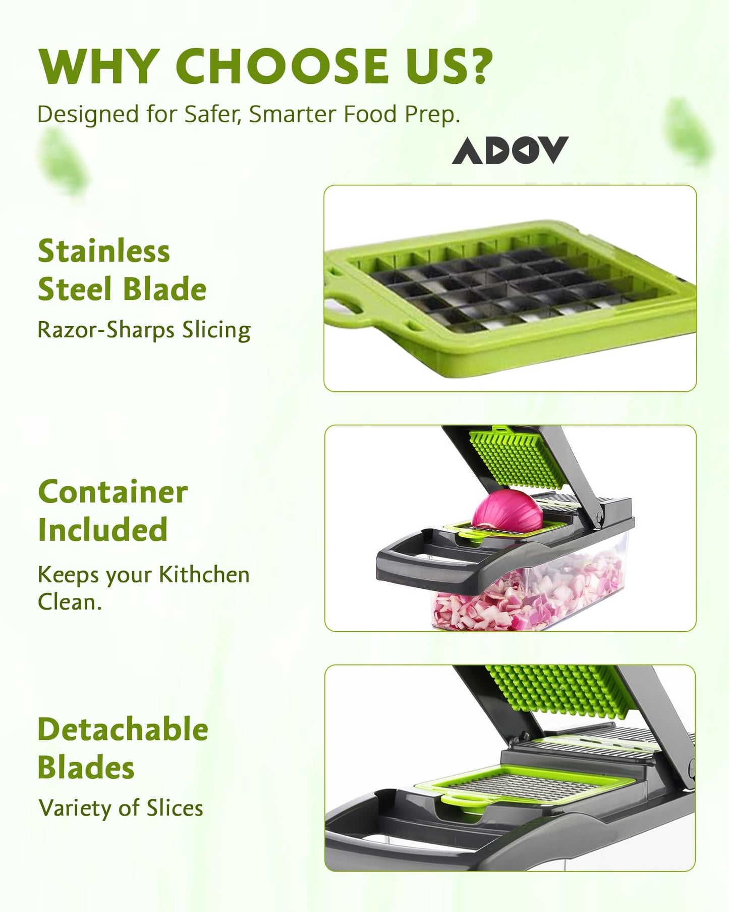 14-in-1 Mandoline Slicer & Vegetable Chopper  Multifunctional Food Cutter & Grater