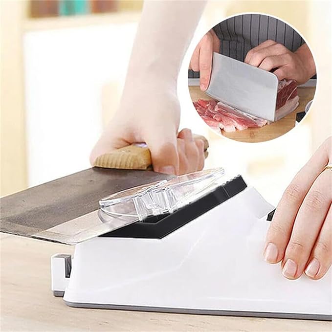 Electric Knife Sharpener - Dual Roller, Knife & Scissors