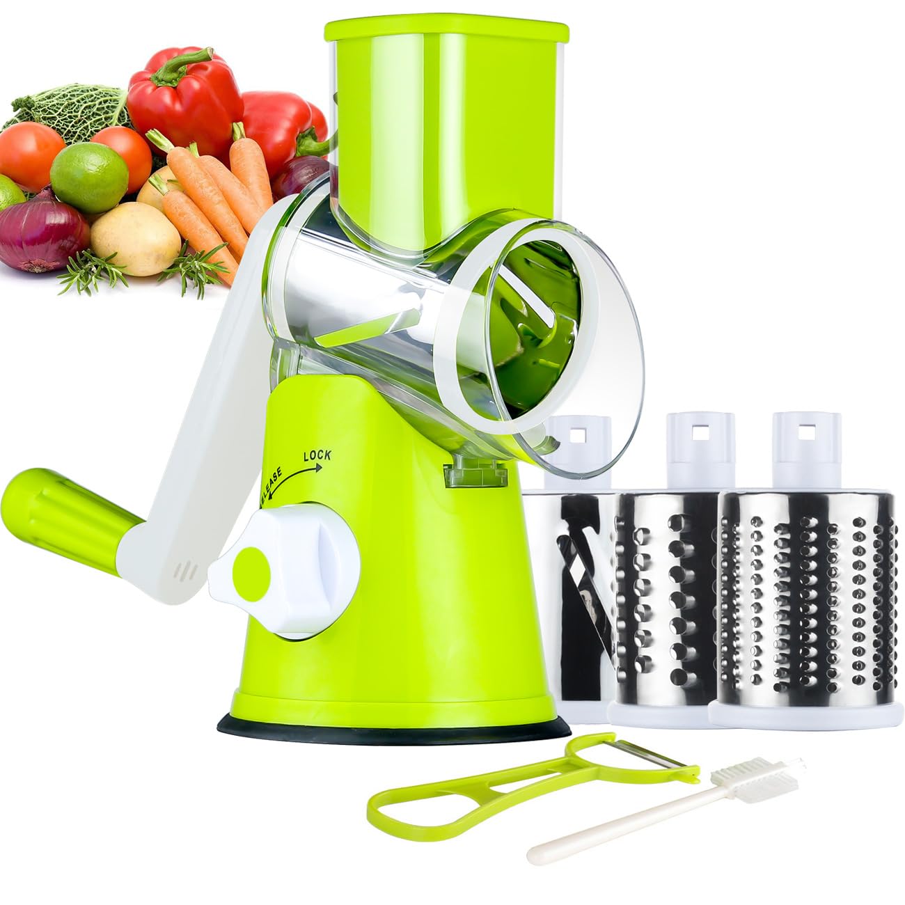 Multifunctional Manual Vegetable Table Top Drum Cutter Slicer
