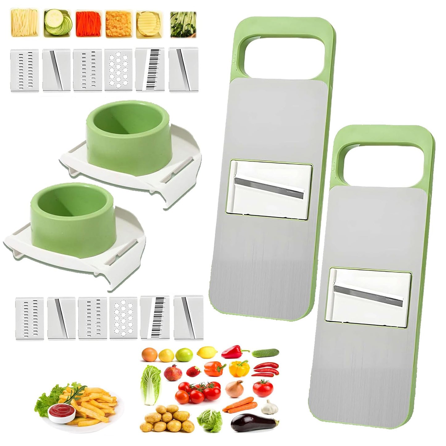 Stainless Steel Multifunctional Vegetable Cutter & Grater