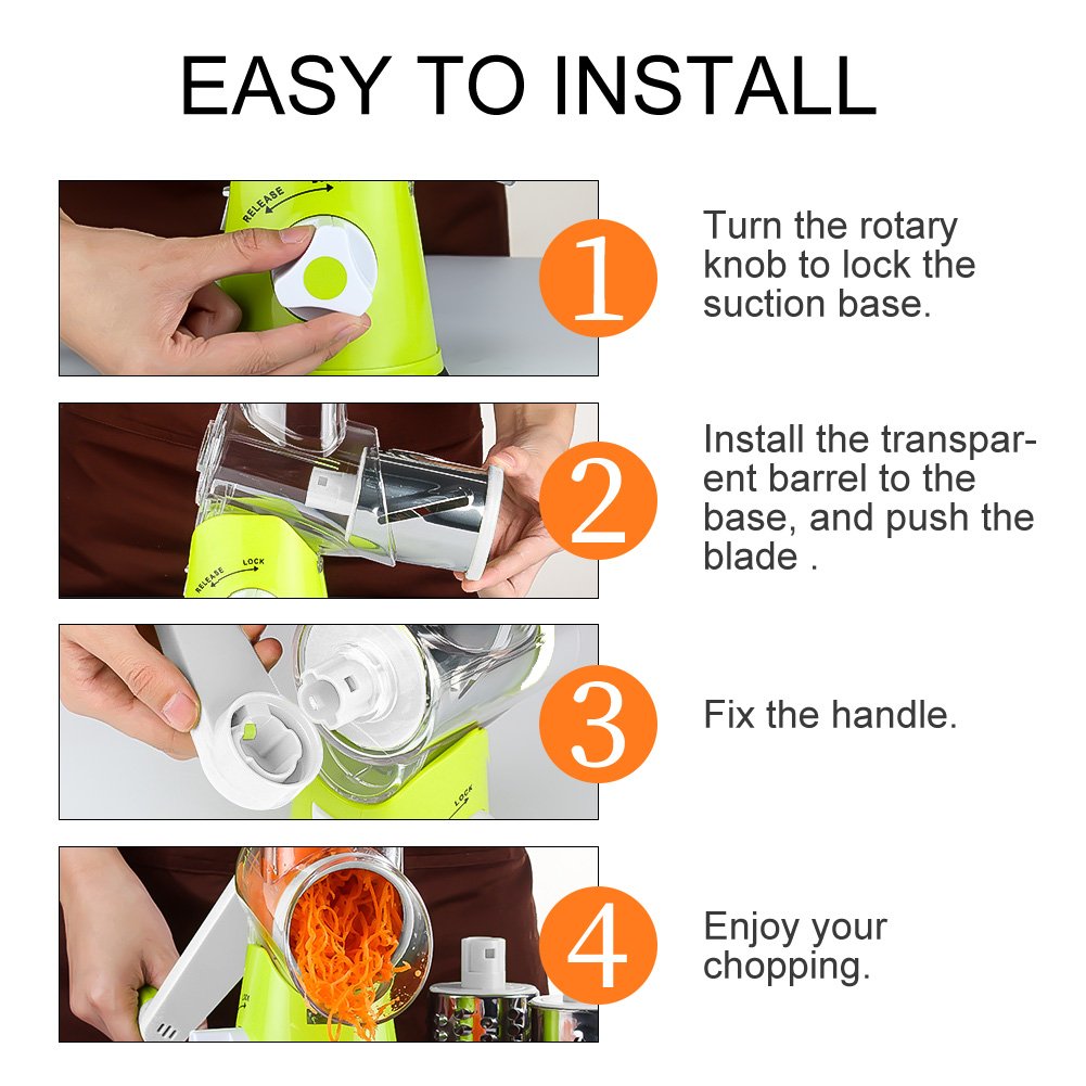 Multifunctional Manual Vegetable Table Top Drum Cutter Slicer