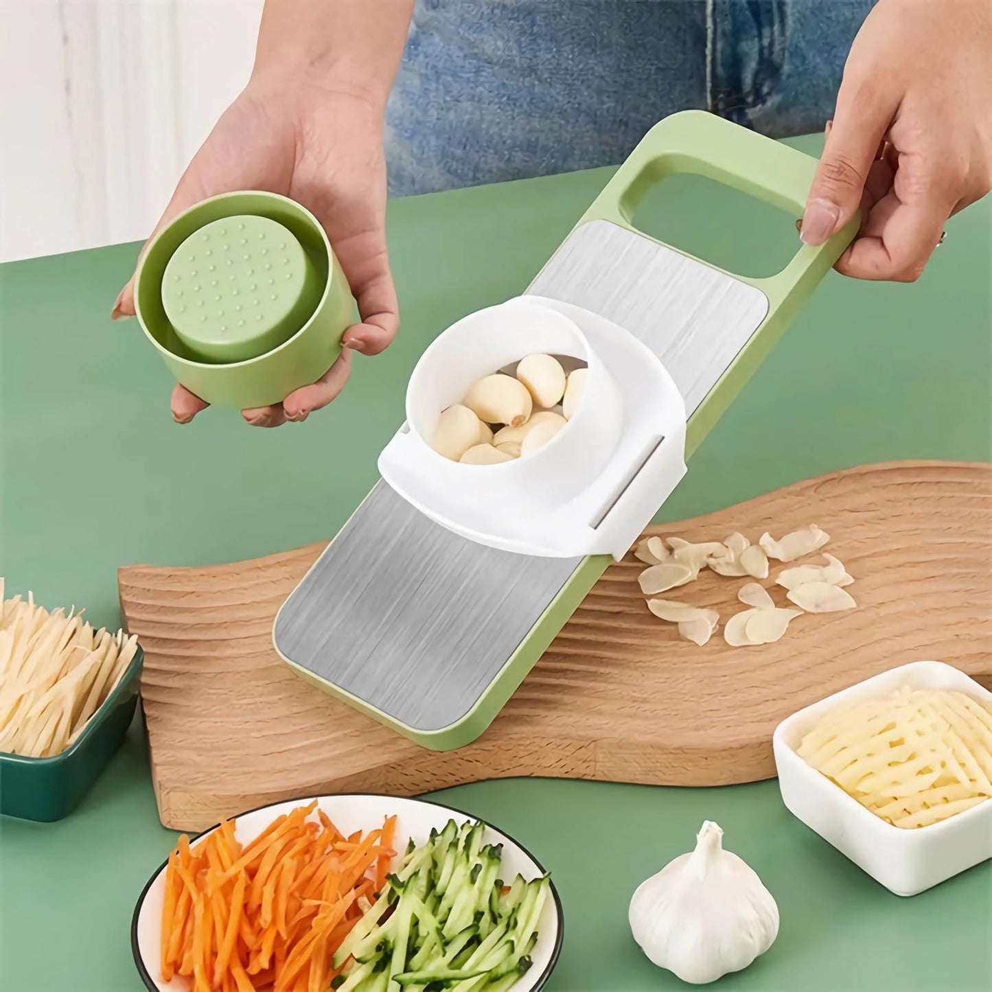 Stainless Steel Multifunctional Vegetable Cutter & Grater