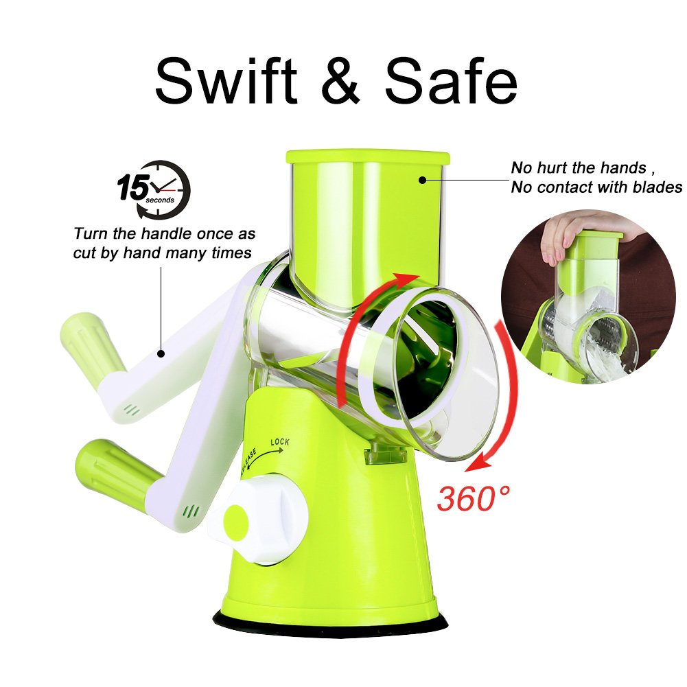 Multifunctional Manual Vegetable Table Top Drum Cutter Slicer